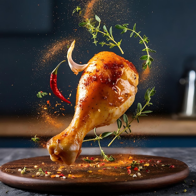 Mouthwatering roasted Spicy Chicken Drumstick