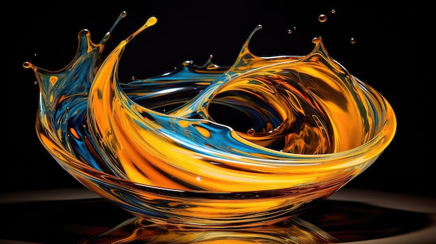 Photo movement oil swirl