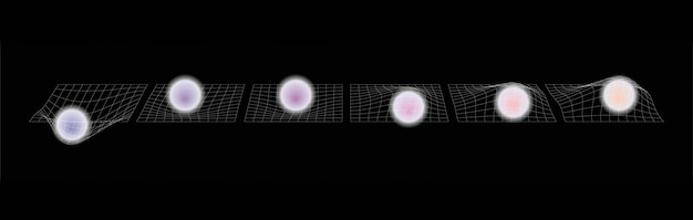 Movement of a sphere on a horizontal plane. Representation of gravity.