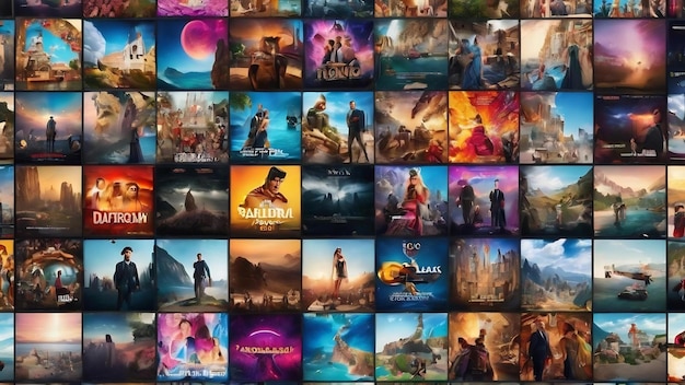 Movie background collage