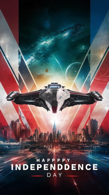 a movie poster with a picture of a plane and a city in the background