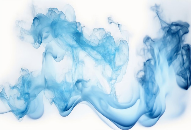 Moving blue flames and smoke Illustration Generative AI