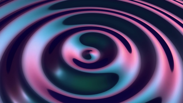 Moving Circles Metal Looped Abstract Digital Animation with Displaced Noise