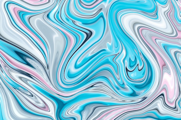 Moving colorful lines of abstract background Liquid marble texture design marbling surface abstract futuristic pattern Blue liquid paint background Waves Creative wallpaper with swirl