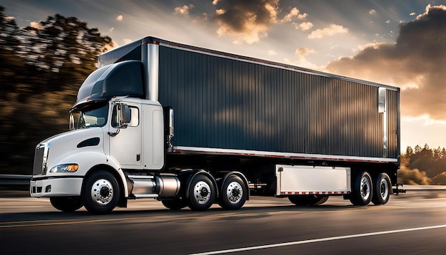 Moving Truck with Storage Boxes