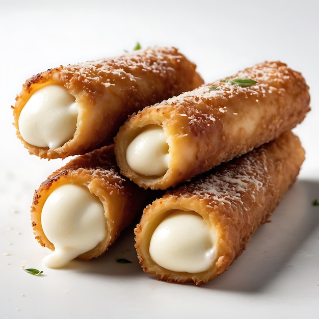 Mozzarella Stick on a white background