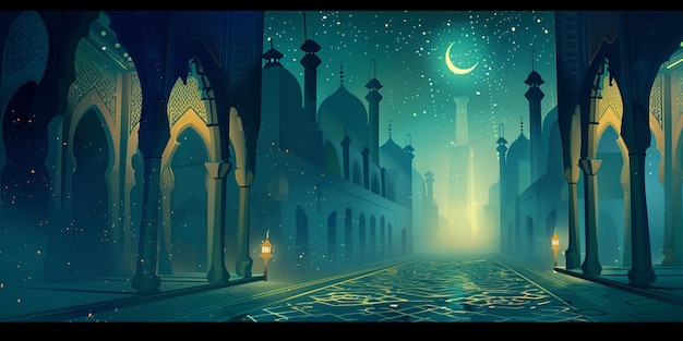 Mubarak Ramadan Kareem islamic muslim banner background