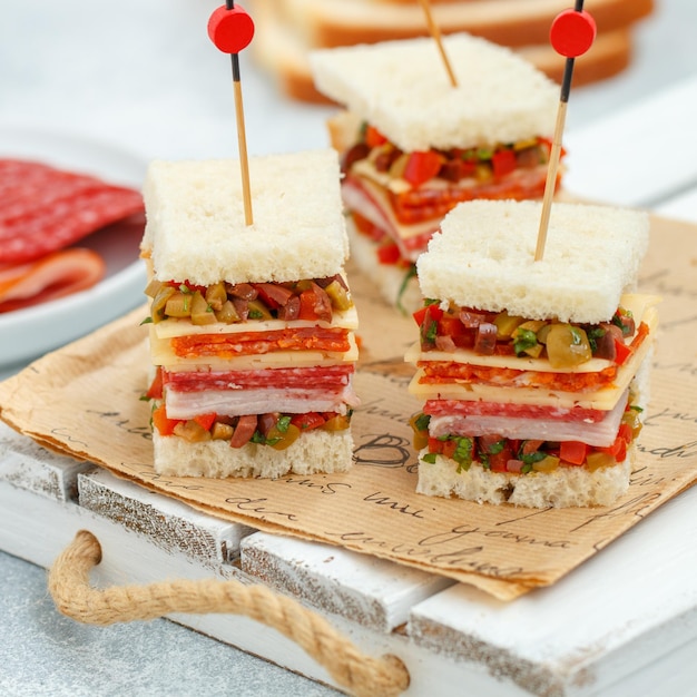 Muffaletta sandwiches