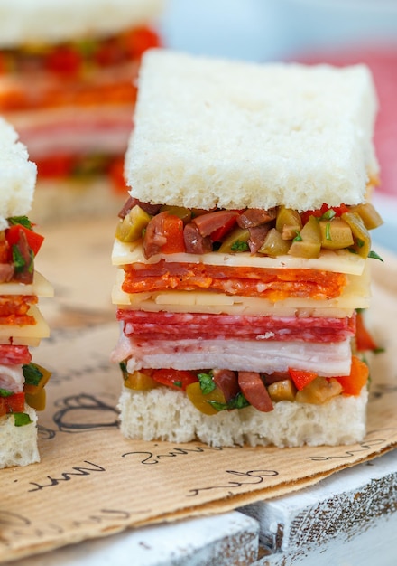 Muffaletta sandwiches