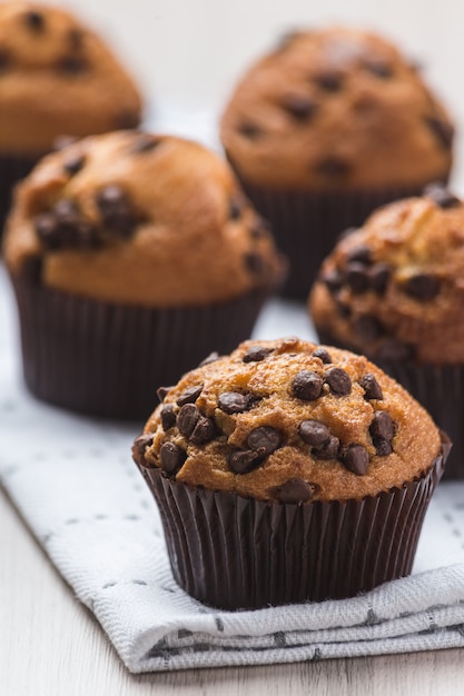 Muffins close up vertical