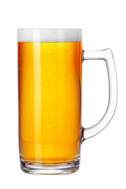 Mug of beer isolated on white 