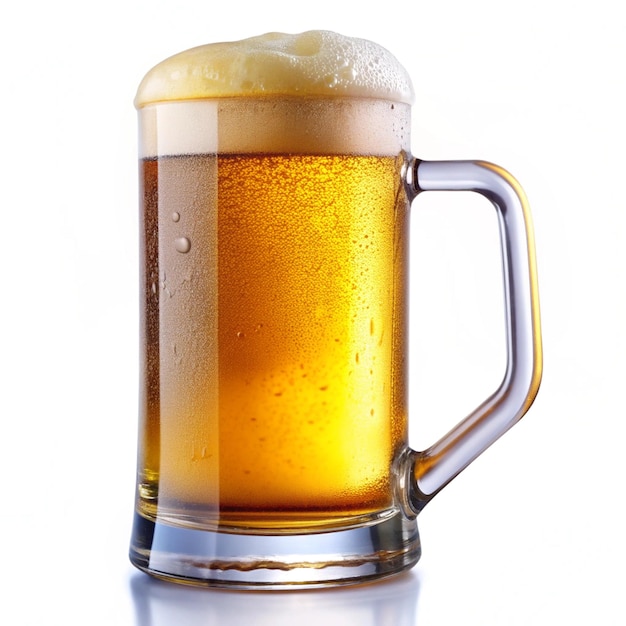 a mug of beer with foam on the top of it