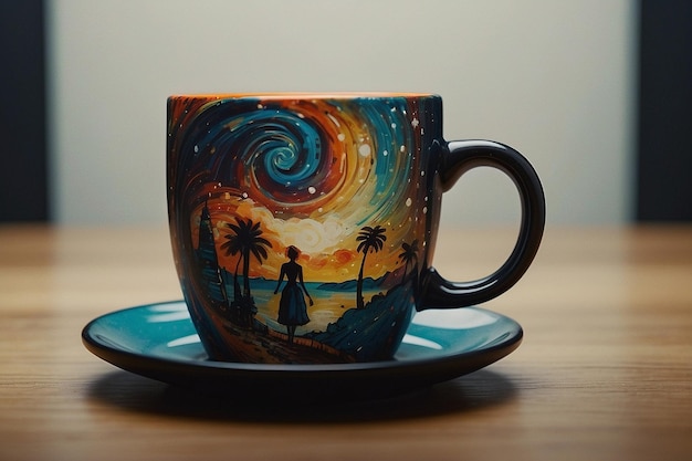 Mug Masterpieces Artistic Coffee Scenes