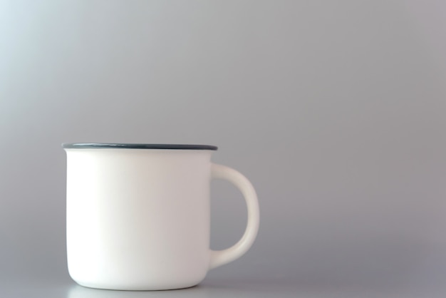 Mug with mockup for template on light grey background