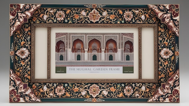 Photo the mughal garden frame an ornate tribute to mughal design