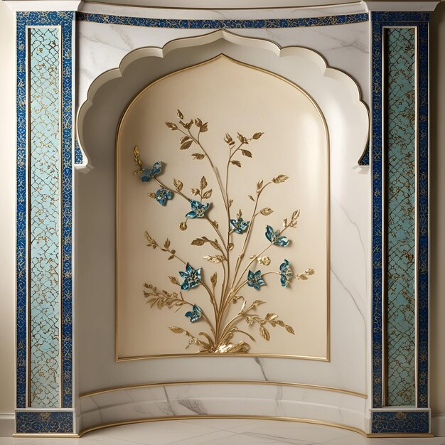 Photo mughal garden frame a timeless blend of elegance and nature in classic design