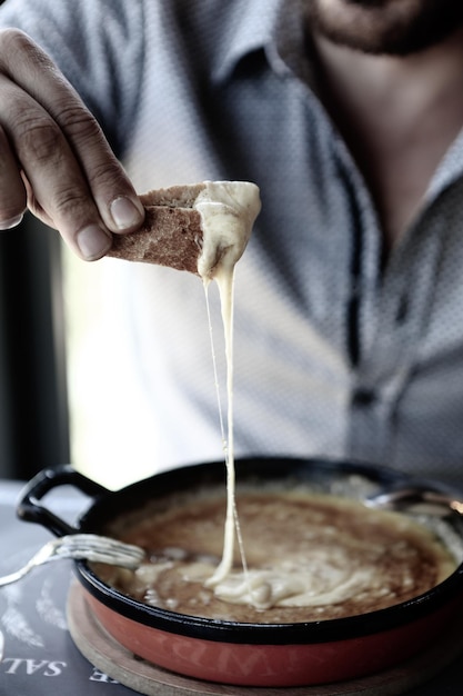 Muhlama corn porridge with cheese