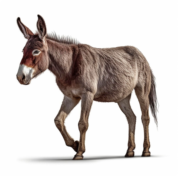 Mule isolated on white background Generative AI