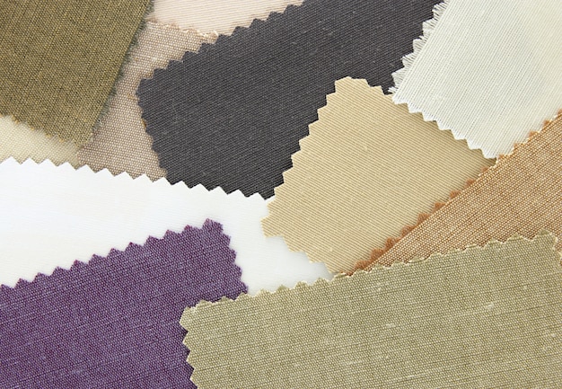 Multi color fabric texture samples