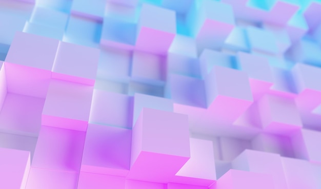 Multi color technology cube pattern background