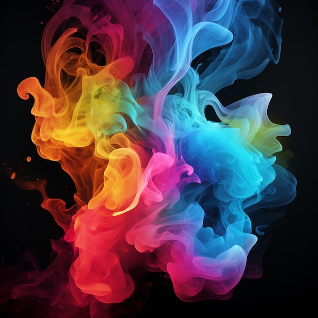 multi colored smoke