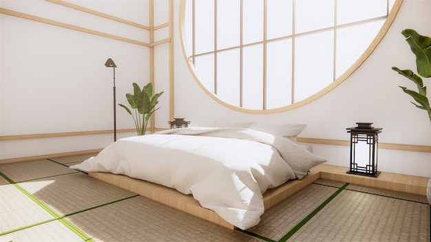 Multi function room ideas, japanese room interior design. 3D rendering