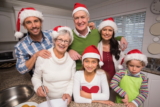 Multi-generation family baking together