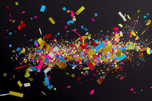 Multicolor confetti burst background Generative Ai