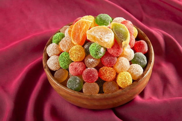 Multicolor delicious Turkish delight traditional