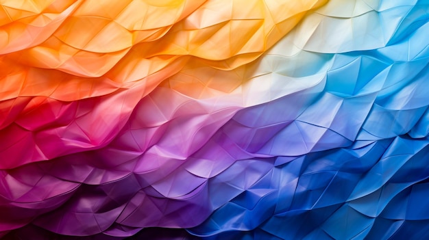 Multicolored abstract background with wavy lines and curves Generative AI