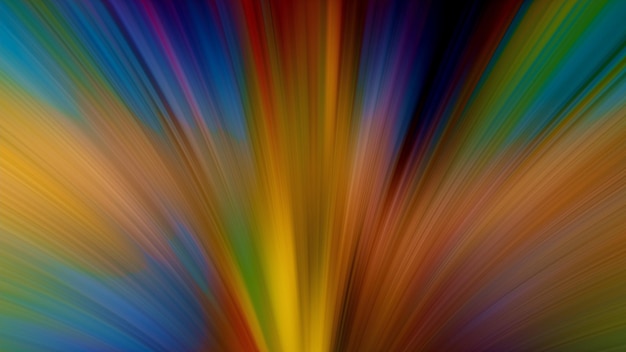 Multicolored abstraction on black background, high quality detailed render