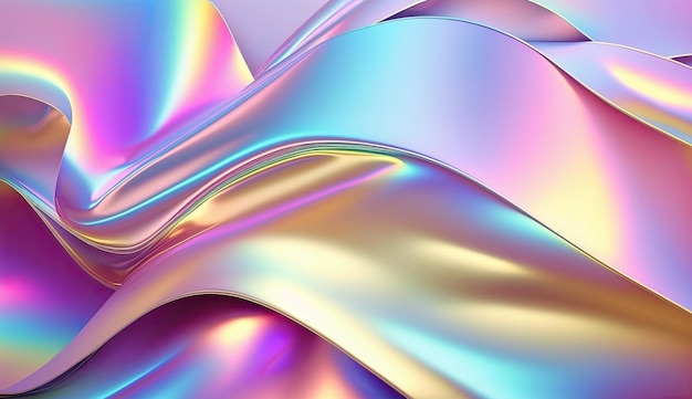 Multicolored background with foil texture in pastel colors Generative AI illustration