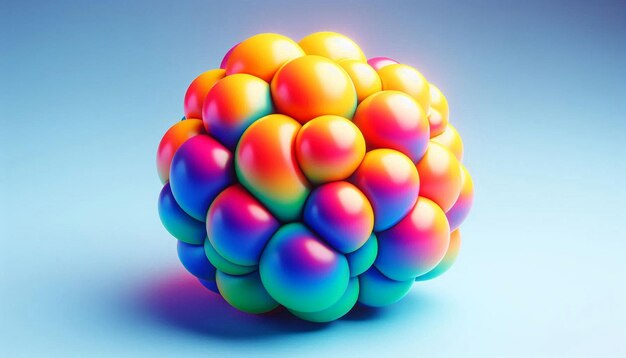 a multicolored ball of multicolored balls