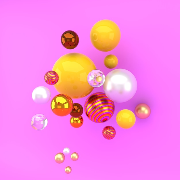 Multicolored decorative balls abstract