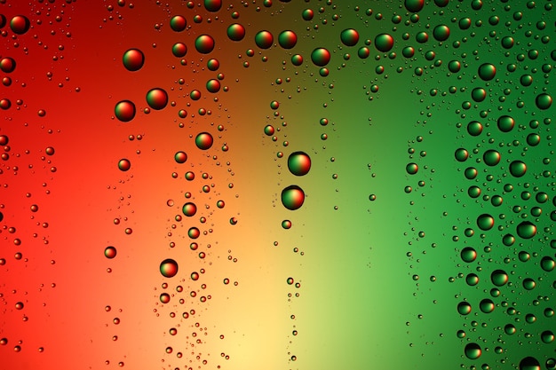 A multicolored and drops of water