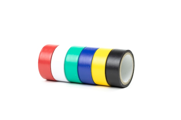 Multicolored duct tape in small rolls for design and repair