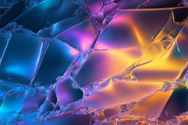 Multicolored glow ice texture highly detailed texture abstract colors