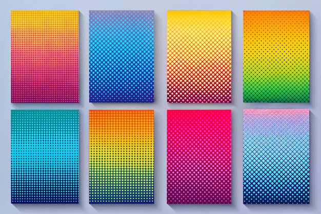 Photo multicolored halftone gradient cover collection