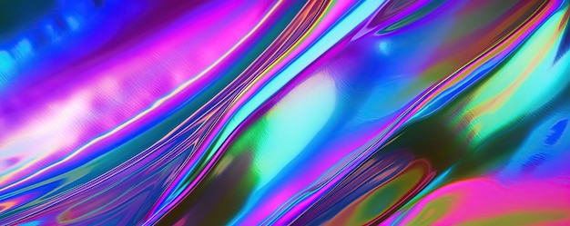 Multicolored holographic background with shiny texture in pastel colors Generative AI illustration