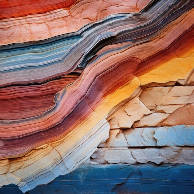 a multicolored layers of wood