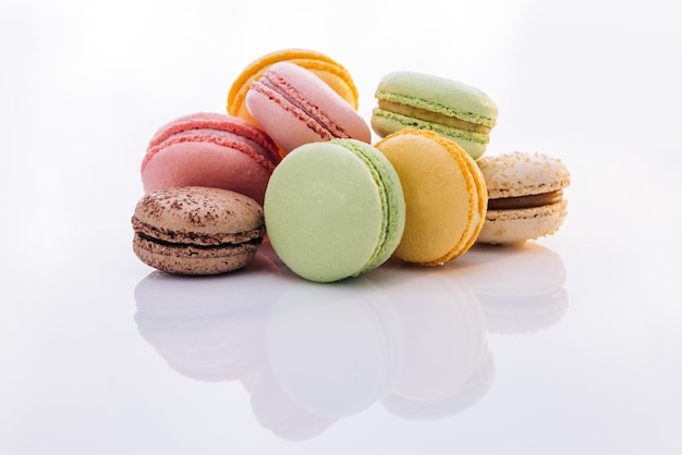 Multicolored macarons cookies multicolor macarons french macaroon greedy pastry food concept