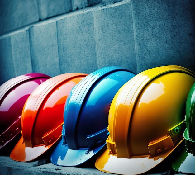 Multicolored Safety Construction Worker Hats