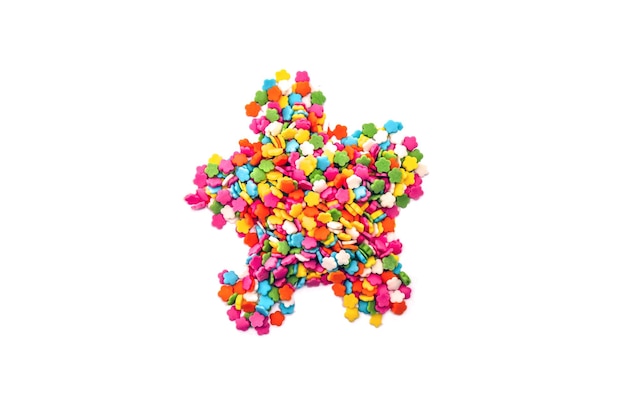 Multicolored sprinkles for pastry baking as a background