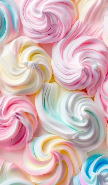 Multicolored Swirls Piled on Top