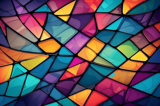 Multicolored wavy pattern overlapping gradient filtered shapes