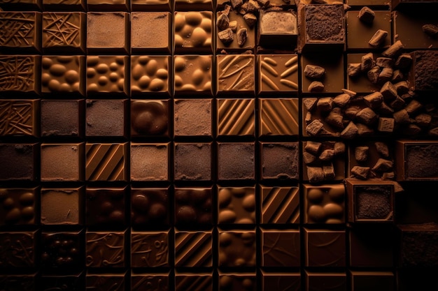 Multifaceted and Creamy Chocolate Bar Selection as Wallpaper