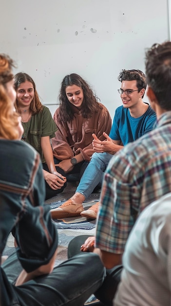 Multinational Friends Engaging in a Language Exchange