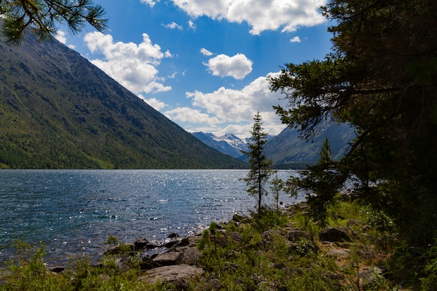 Multinsky lakes in Altai mountains.