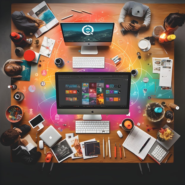 Photo multitasking in a vibrant highefficiency adobe creative cloud workspace