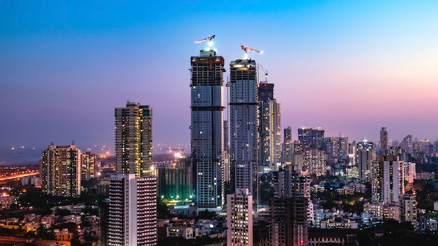 Photo mumbai skyline wadala sewri lalbaug